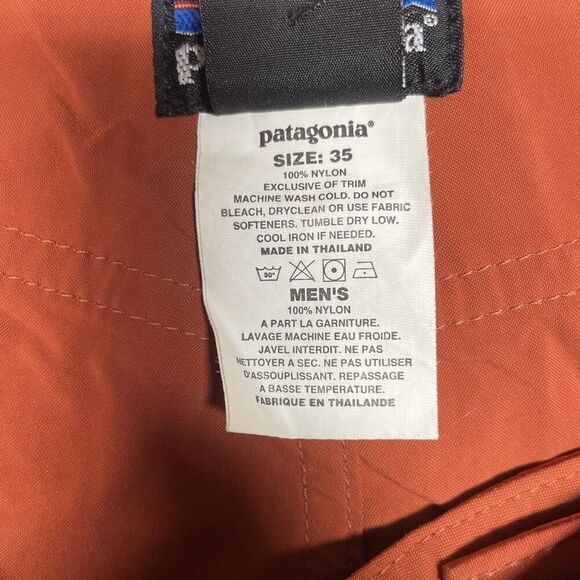 Patagonia Stretch Board Shorts Mens 35 Cargo Pocket Drawstring Swim Trunks - Picture 8 of 10